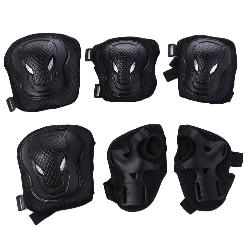 Mtb Elbow Pad - 6 ピース/セット膝&肘&手のひらスケートボード保護具厚くて通気性のあるインラインスケートプロテクターセーフティライト