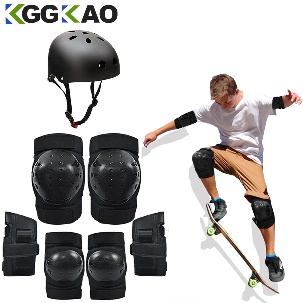 Mtb Elbow Pad - プロスポーツローラースケート保護具膝肘サポートリストガードヘルメットセットスケートボードプロテクター子供大人用
