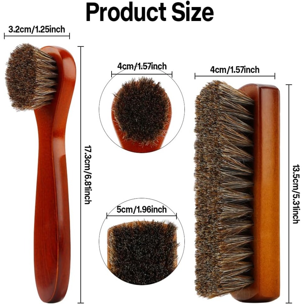 2個入り馬毛靴ブラシセット、プロ仕様の革製ブーツクリーニング - Brushing Boot Horse のレビューと価格