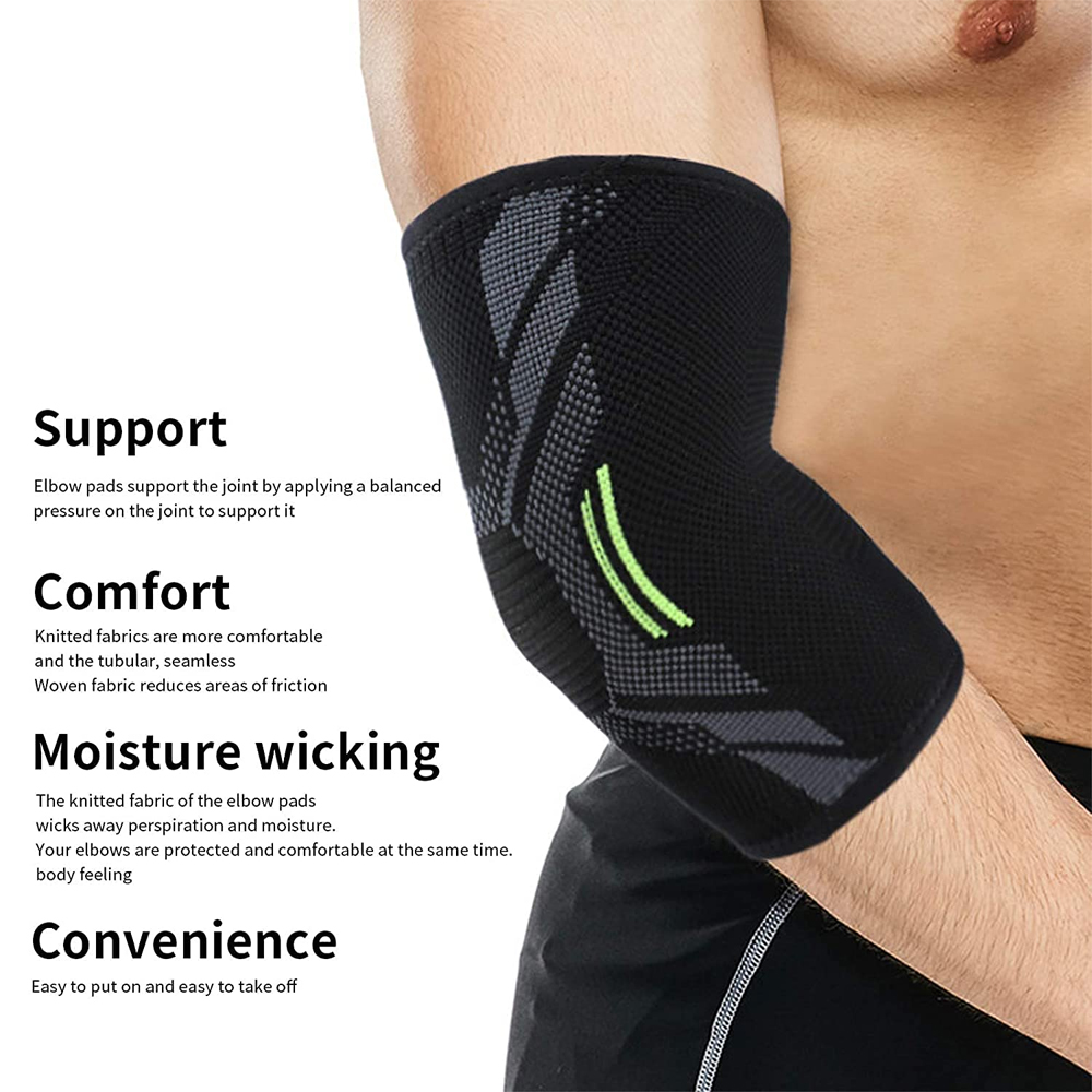 肘サポート弾性ジムスポーツ肘保護パッド汗を吸収スポーツバスケ - Mtb Elbow Pad のレビューと価格