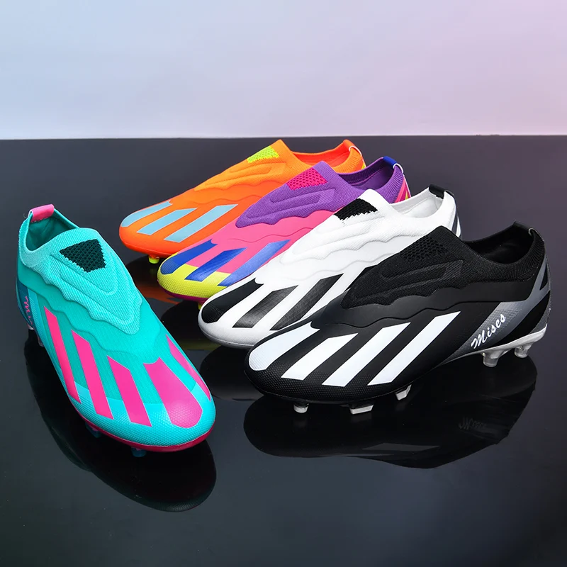 新しい男性屋外サッカーブーツクリートサッカーシューズロングス - Outdoor Sport Court のレビューと価格