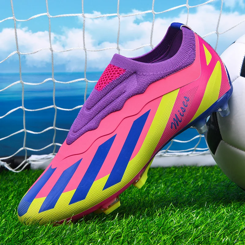 新しい男性屋外サッカーブーツクリートサッカーシューズロングス - Outdoor Sport Court のレビューと価格
