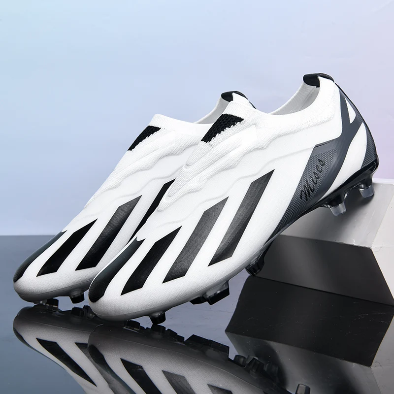 新しい男性屋外サッカーブーツクリートサッカーシューズロングス - Outdoor Sport Court のレビューと価格