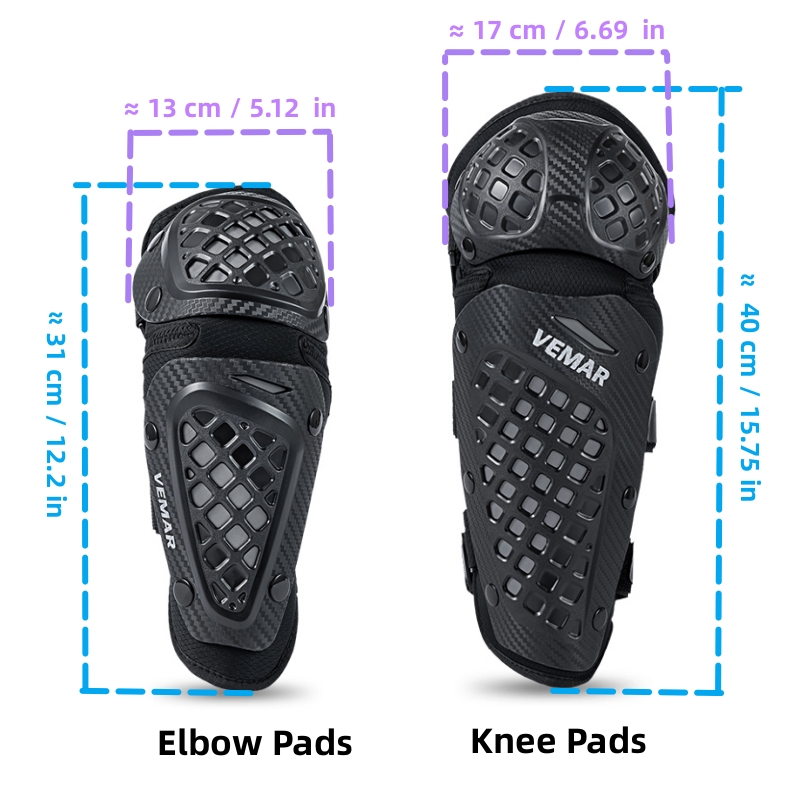 VEMAR 大人用ユニセックス膝＆肘パッド4点セット モトク - Mtb Elbow Pad のレビューと価格